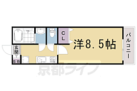 京都府京都市右京区西京極中町（賃貸マンション1K・2階・23.38㎡） その2