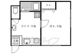 フラット・パストラル 1A ｜ 京都府京都市伏見区深草キトロ町（賃貸アパート1DK・1階・22.65㎡） その2