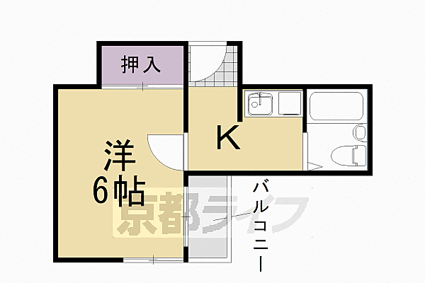 ハイツ昇栄 203｜京都府京都市西京区下津林南大般若町(賃貸マンション1K・2階・17.00㎡)の写真 その2