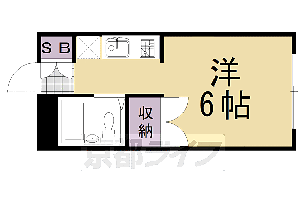 フレグランス菊水 407｜京都府京都市西京区桂徳大寺北町(賃貸マンション1K・4階・17.52㎡)の写真 その2