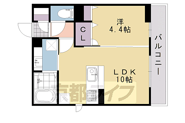 竹の小径 103｜京都府向日市寺戸町(賃貸アパート1LDK・1階・35.30㎡)の写真 その2