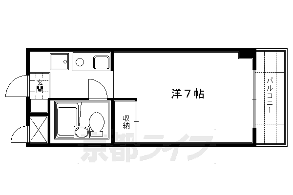 シャンポール観月橋 508｜京都府京都市伏見区桃山町泰長老(賃貸マンション1K・5階・19.00㎡)の写真 その2