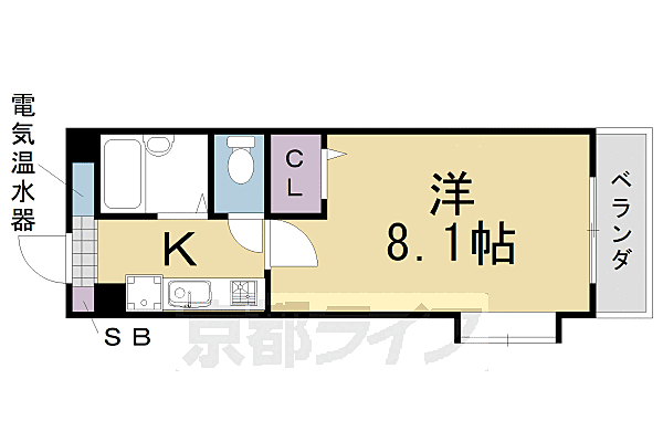 レイディアンス 202｜京都府京都市西京区上桂前田町(賃貸マンション1K・2階・22.00㎡)の写真 その2