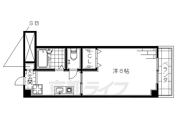 ルナソーレ淀 103｜京都府京都市伏見区淀下津町(賃貸マンション1K・1階・21.77㎡)の写真 その2