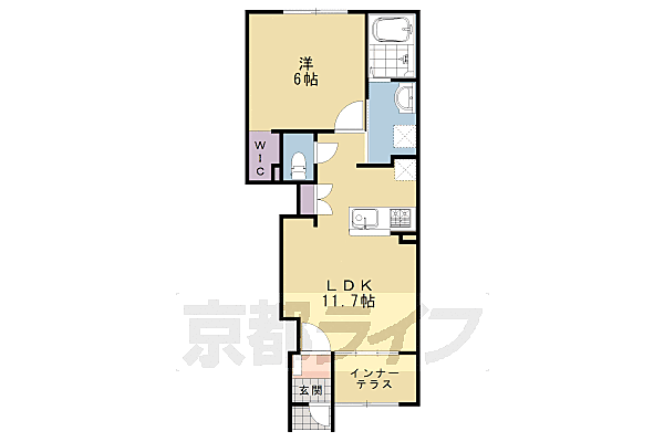 サンフィット桂 102｜京都府京都市西京区下津林大般若町(賃貸アパート1LDK・1階・42.98㎡)の写真 その2