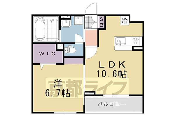 ハレレア 102｜京都府京都市伏見区羽束師菱川町(賃貸アパート1LDK・1階・40.92㎡)の写真 その2