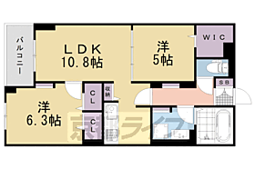 フェリーチェ　壱番館 206 ｜ 京都府長岡京市下海印寺菩提寺（賃貸マンション2LDK・2階・55.69㎡） その2