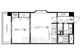 京都府京都市右京区西院西溝崎町（賃貸マンション1LDK・3階・42.30㎡） その2