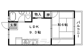 小池マンション 3-B ｜ 京都府長岡京市長岡2丁目（賃貸マンション1LDK・3階・33.50㎡） その2