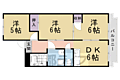 シャトー離宮4階6.0万円