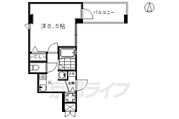サムティ京都駅前 11階1Kの間取り