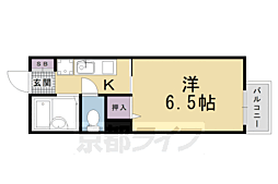JR山陰本線 太秦駅 徒歩10分の賃貸アパート 1階1Kの間取り