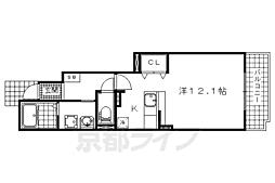 京都地下鉄東西線 小野駅 徒歩5分の賃貸アパート 1階1Kの間取り
