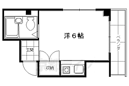 近鉄京都線 伏見駅 徒歩2分の賃貸マンション 3階1Kの間取り