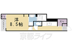 ｖｉｌｌａ　朱雀 1階1Kの間取り