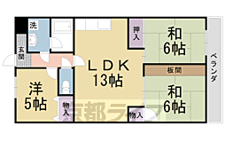 グランドハイツフナトラ 3LDKの間取図画像