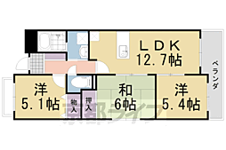 フレンドヒル 2階3LDKの間取り