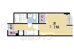 阪急京都本線 大宮駅 徒歩8分の賃貸マンション 1階1Kの間取り