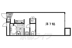JR東海道・山陽本線 長岡京駅 3.2kmの賃貸アパート 2階1Kの間取り