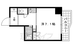 グレース大宮 3階1Kの間取り