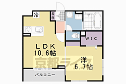 阪急京都本線 西向日駅 徒歩27分の賃貸アパート 2階1LDKの間取り