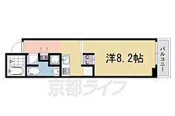 Ｌａ　Ｆｉｔｅ　ＫＡＲＡＳＵＭＡ 4階1Kの間取り