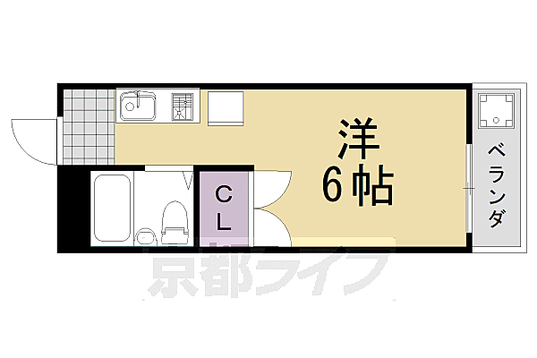 メゾン藤 302｜京都府京都市西京区上桂大野町(賃貸マンション1K・3階・18.00㎡)の写真 その2