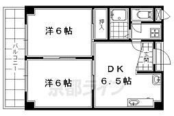 ハウスS&Y 2DKの間取図画像