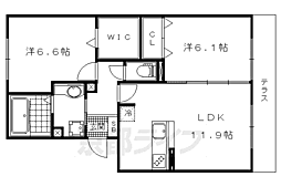 シャルマンコートドゥ 2LDKの間取図画像