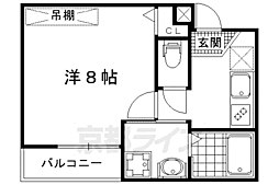 アークリード千本今出川 1Kの間取図画像