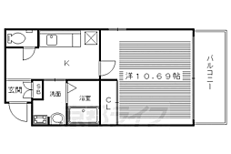 HF烏丸鞍馬口レジデンス 1Kの間取図画像
