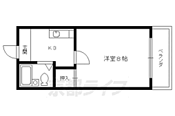 シンフォニハイツヒエイ 1Kの間取図画像