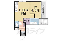 THE RESIDENCE KYOTO HIGASHINO 1LDKの間取図画像
