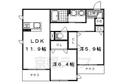 シャーメゾン音羽2nd 2LDKの間取図画像