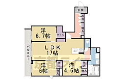 モモ北山 3LDKの間取図画像