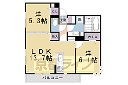 GRAMM東小野掘町EAST 2LDKの間取図画像