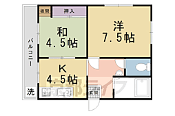 マンションジュネス 2DKの間取図画像
