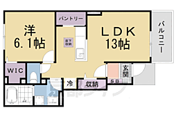 グラード 1LDKの間取図画像
