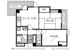 ローゼンガーデン 2LDKの間取図画像