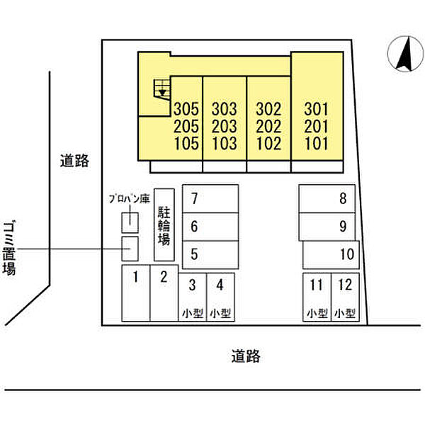 KS・D-room春日 ｜広島県福山市春日町1丁目(賃貸アパート1K・3階・30.35㎡)の写真 その3