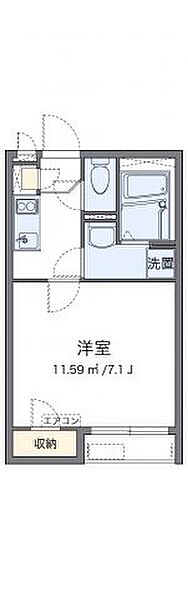 クレイノ西深津 104｜広島県福山市西深津町6丁目(賃貸アパート1K・1階・22.28㎡)の写真 その2