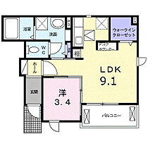 カルモII　Ａ  ｜ 広島県府中市中須町字北條溝口351-1（賃貸アパート1LDK・1階・36.41㎡） その2