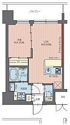 プレジオ亀有 1LDKの間取図画像