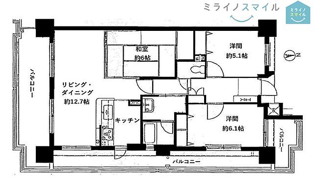 間取り 二本木小学校グローリアス三河安城第二 3階/-