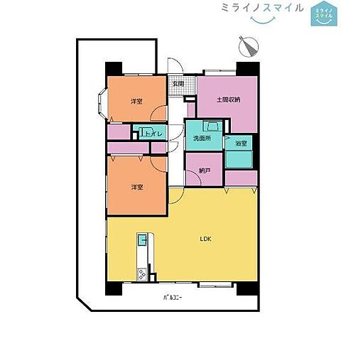 間取り サンハウス三河安城 2階お部屋を土間スペースにリノベ済み 2階/-