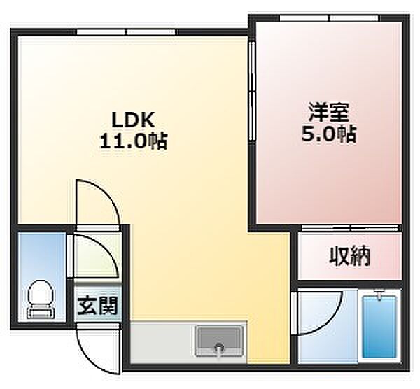 アムール75 103｜北海道札幌市西区発寒七条5丁目(賃貸アパート1LDK・2階・32.83㎡)の写真 その2