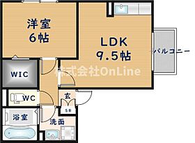 グランディール  ｜ 大阪府八尾市安中町2丁目（賃貸アパート1LDK・2階・40.59㎡） その2