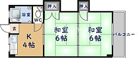 西山本コーポラス1号  ｜ 大阪府八尾市西山本町1丁目（賃貸マンション2K・3階・39.39㎡） その2