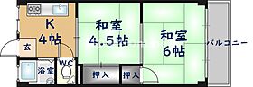 門野マンションB棟  ｜ 大阪府八尾市西山本町6丁目（賃貸マンション2K・3階・35.00㎡） その2