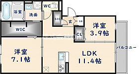 ミュアフィールド  ｜ 大阪府八尾市陽光園2丁目（賃貸アパート2LDK・3階・58.07㎡） その2